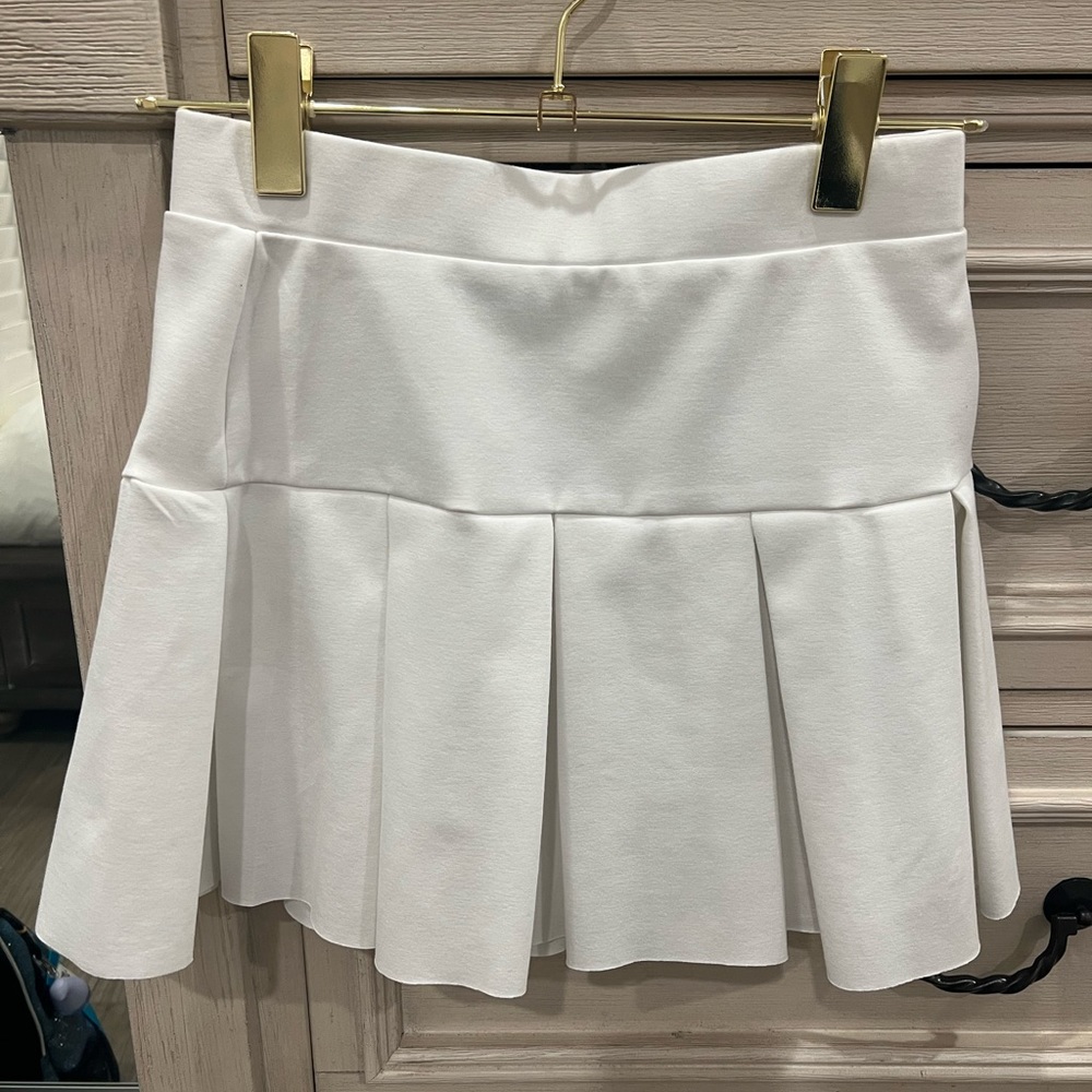 Princess Polly White Mini Pleat Skirt